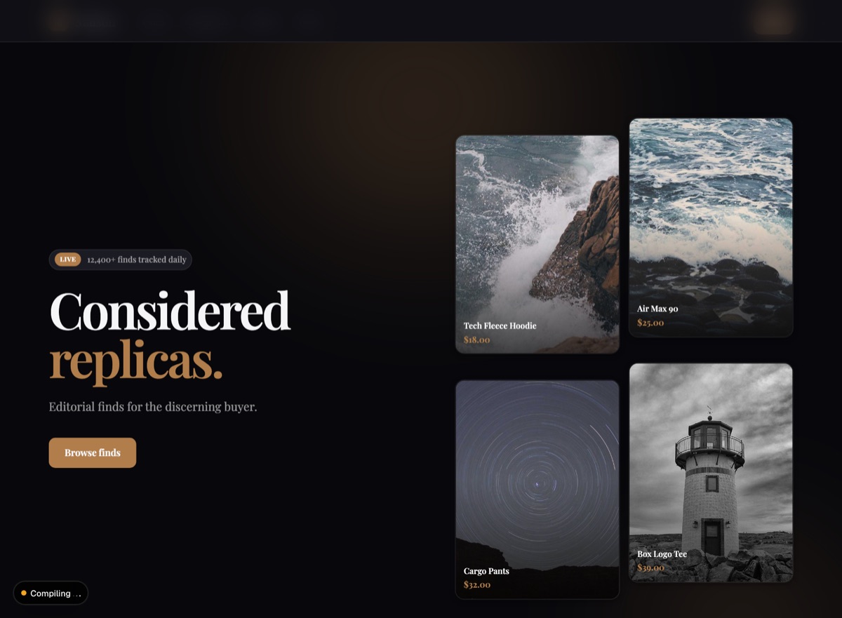 Boutique page template preview